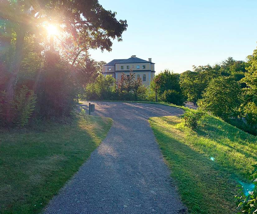 Weg zum Schloss im Schlossgarten Ettersburg