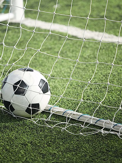 Fußball im Tor