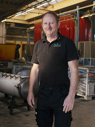 Thomas Prinz in seiner Werkstatt