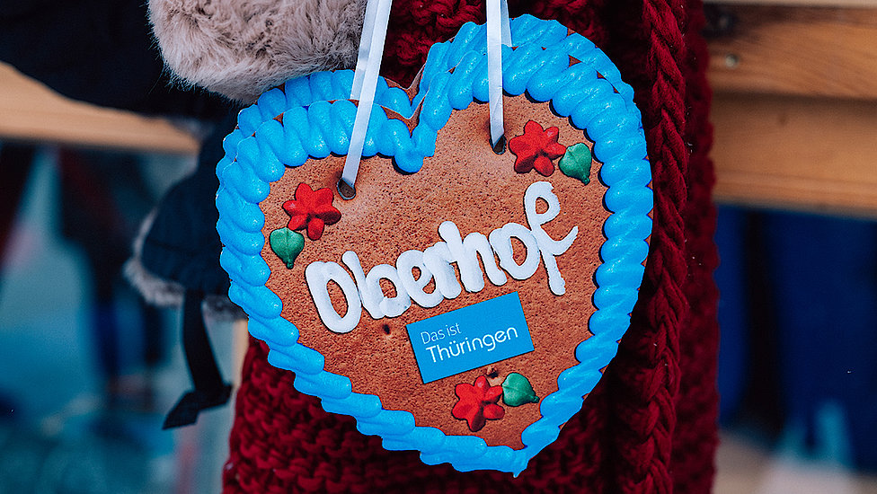 Lebkuchenherz mit Schriftzug „Oberhof“